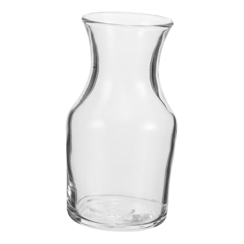 INOOMP Mini Caraffa Vino in Vetro Trasparente con Piatta per Singola Porzione Decanter Piccolo Resistente per Vino Sake Facile da Versare e Pulire e Ristorante