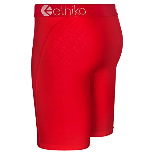 Ethika Men’s Boxer Brief, Knee Length, 4-Way Stretch Performance Underwear with Graphic Prints – Python Embossed (3 colors)2