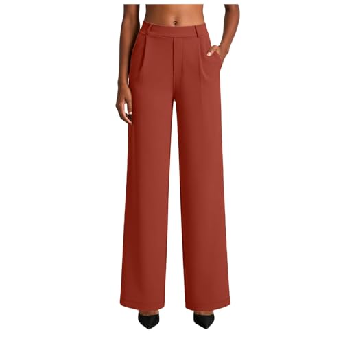 Pantalon large en tissu chic pour femme active du bureau au dîner