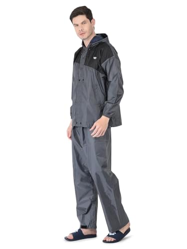 Image of Ranger Unisex 1 Set Rain Suit with Hooded Jacket & Trouser | TPU Coated Bike Riding Wear with Seam Sealed Protection