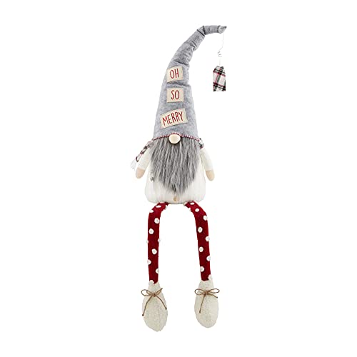 MUD PIE Christmas Extra Large Dangle Leg Gnome, Multi, 51