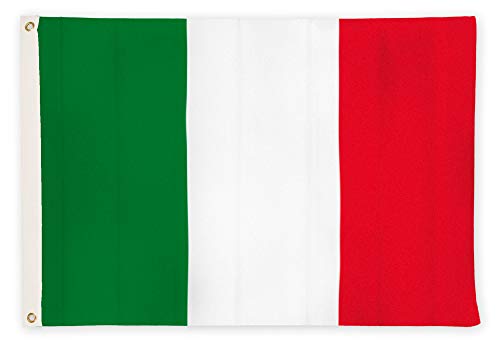 Bandeiras de aricona, bandeira da Itália resistente às intempéries, com 2 ilhós de metal, bandeira nacional italiana, 60 x 90 cm, tricolor