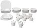 10 Strawberry Street 45-Piece Square Dinnerware Set, White
