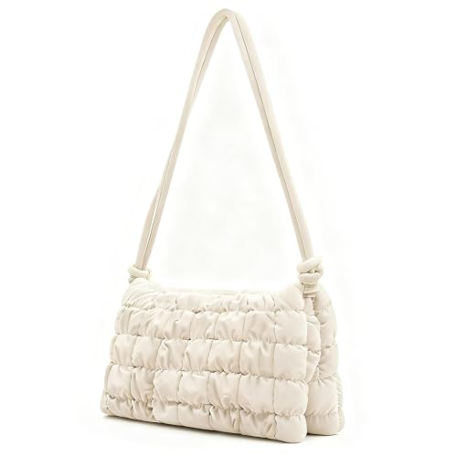 Image of NAARIAN Shoulder Bag for Women, Small Puffer Crescent Hobo Bag, Trendy Waterproof Clutch with Magnetic Closure | Trendy