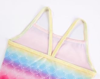 Nokecina Girls Swimsuits One-Piece Bathing Suits Multicolor Kids Sport Summer Beach Swimwear for 2-10 Years Old