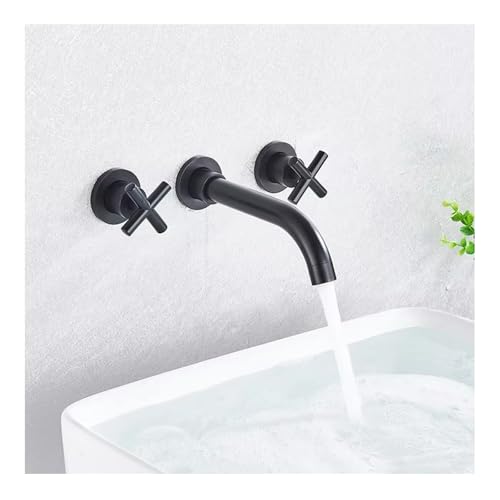 Robinet de lavabo de salle de bain mural haut de gamme à bec pivotant