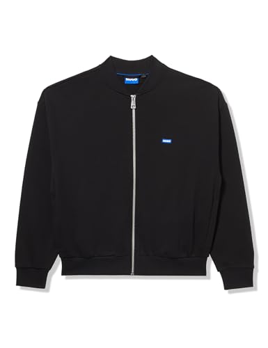 HUGO Men's Twill French Terry Zip Up Bomber Sweatshirt