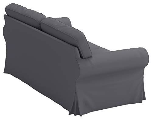 Image of Cotton Ektorp Loveseat Cover Compatible with IKEA 2 Seat Sofa Slipcover