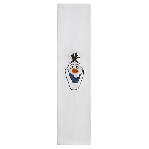 Image of NoJo Disney Frozen Winter Cheer White, Orange, Brown Olaf Character Shaped Blanket