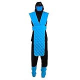 CosplayDiy Men's Suit for Mortal Kombat X Sub-Zero Cosplay Costume Ninja Blue Fighter Costume Outfit...