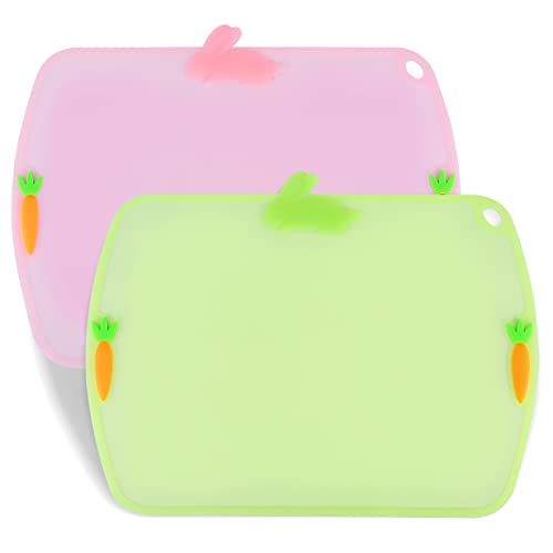 Vrcit Silicone Placemats For Toddler, Stain Resistant Non-Slip Baby & Kid Food Mats Eating Table Mat With 2 Packs(Pink/Green) #TOP1