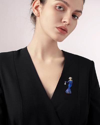 Image of Fashion Lady Brooch Pin for Women Girls Colorful Enamel Crystal Lapel Pins Charm Dress Accessories Coats Scarves Bags Ceremony Clothes Elegant Handmade Holiday Party Jewelry