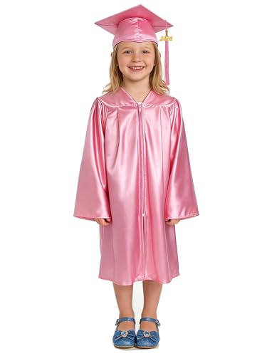 Image of GradPlaza Shiny Preschool Graduation Cap and Gown for Kids 2026 Tassel kindergarten graduation cap and gown