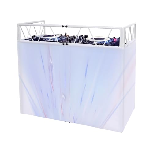 FXEIPOL DJ Booth Stand Aluminum 20Kg/44.09Lbs Capacity Freestanding DJ Controller Stand for Networking Equipment, Power Amplifiers