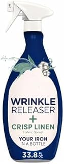 Wrinkle Releaser Spray, All In One Formula, Removes Wrinkles, Static and Odor Eliminator, Crisp Linen Scent, 33.8 Fl Oz, Pack of 1 (Packaging May Vary)