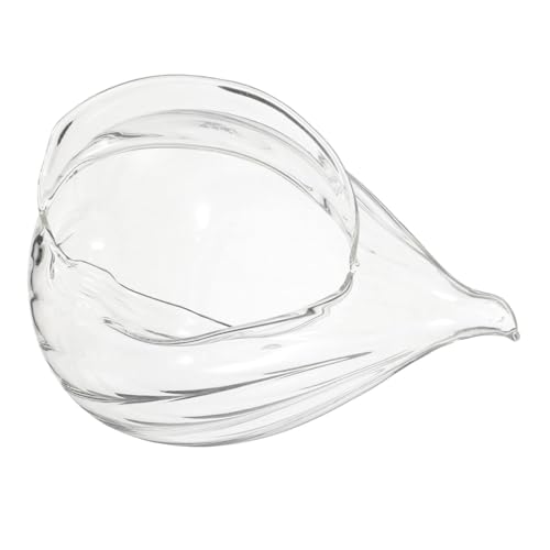 CLISPEED Cuenco Para Postres Forma De Concha Transparente, Bol De Cristal Para Ensalada y Yogur, Bandeja Temática Marina Para Hogar y Restaurante, Diseño Creativo Multiusos,