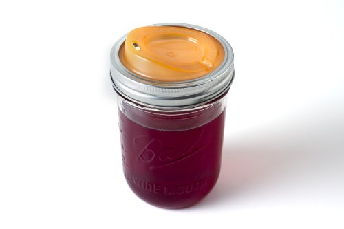Original Cuppow Wide - Drinking Lid For Wide Mouth Canning Jar! - Orange #TOP2