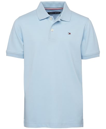 Tommy Hilfiger Boys' Short Sleeve Ivy Polo Shirt, Capri Blue Stretch, 2