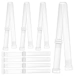 4 Pairs Non-slip Transparent Bra Straps, 12 Mm Thin TPU Straps - Adjustable Clear Shoulder Straps Replacement for Women Girls Strapless Bras