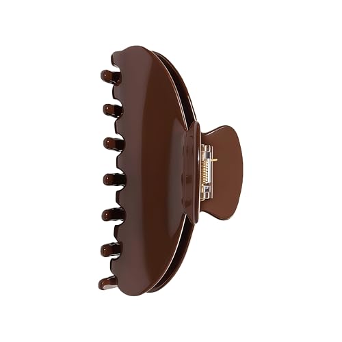 OideGuiing Durable Acetate Hair Clips - 4-Inch Coffee Claw Clips for Fine and Thick Hair (Coffee)