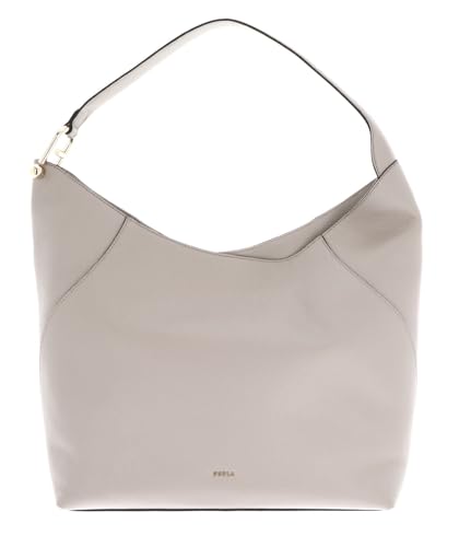 Sac à épaule Lara Furla hobo en cuir beige : le volume parfait sans compromis