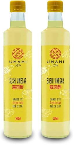 Umami Vinagre de Arroz para Sushi (Sushisu) 500ml - Aderezo Listo para Usar - Ideal para Arroz de Sushi y Poke Bowls - Calidad Profesional (Paquete de 2)