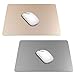 SourceTon - Tappetino per mouse in alluminio, 2 pezzi, colore: oro e grigio