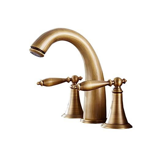 Grifo de baño de baño caliente y frío para lavabos de 3 hoyos