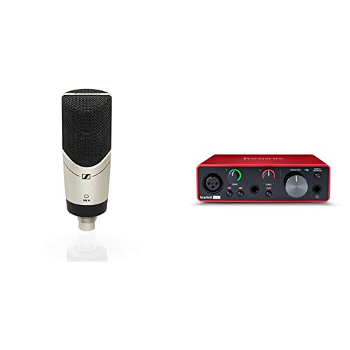 Sennheiser Professional MK 4 Cardioid Condenser Studio Microphone & Focusrite Scarlett Solo 3rd Gen USB Audio Interface, for the Guitarist, Vocalist, Podcaster or Producer