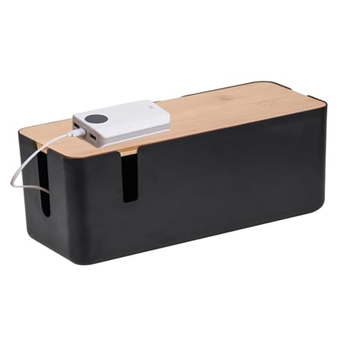 Caja Para Esconder Cables De TV, Caja De Gestión De Cables, Caja Organizadora De Cables, Caja De Cables De Extensión, Caja Ordenada Para Cables, Caja De Almacenamiento Con Tapa De Madera