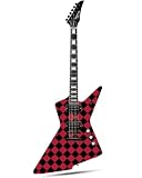 WestCreek Revenge Solid Body Electric Guitar, Heavy Metal Guitar, Right Handed, Heavy Metal Pickups, Rounded End Jumbo Frets, Bone nut, Rosewood Fretboard, Mahogany Body (Red Checker)