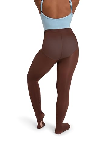 Capezio Girls' Ultra Soft Self Knit Waistband Tight,Java, One Size (8-12)4