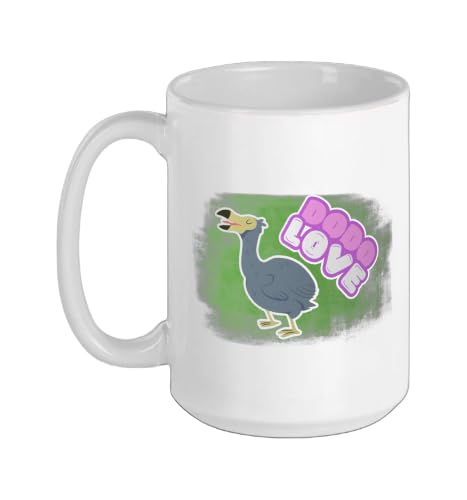 Dodo Love from Mauritius Ceramic Mug, White, 15oz
