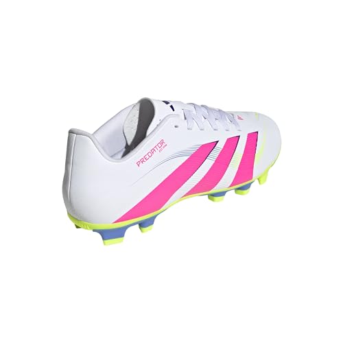 Adidas, Unisex, Predator Club Firm Ground/Multi Ground Soccer Cleats, White/Lucid Pink/Lucid Lemon, Mens 9.5, Womens 10.5, Medium Adidas, Unisex, Predator Club Firm Ground/Multi Ground Soccer Cleats, White/Lucid Pink/Lucid Lemon, Mens 9.5, Womens 10.5, Medium - Image 6