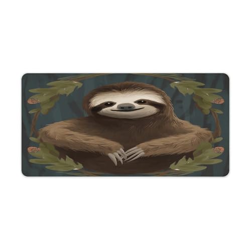 Tapete para escritorio Sloth grande antideslizante de caucho