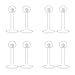 JFORYOU 8 Pcs Cartilage Earrings Set Ear Piercing 16G Clear Ball Studs as Retainer Cartilage Hilix Tragus Earrings Body Piercing Jewelry