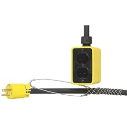 KH Industries PP4DD-515-B12K-515 Alcryn Pendant Drop Outlet Box with Four Receptacles, 15 Amp, 125V AC, 50' Cord by KH Industries