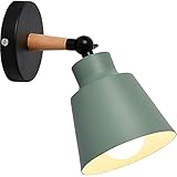 Material de alta calidad: las características definitorias de esta colección son su brazo de madera de caucho y la pantalla y base de metal con colores pintados para hornear. Están recubiertos de polvo por dentro y por fuera para mayor durabilidad.