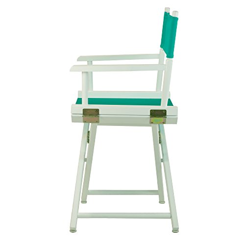 Casual Home 18" Director's Chair White Frame With Teal Canvas #TOP5
