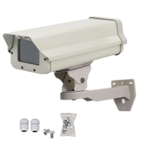 CTXSumTec Carcasa de aluminio para cámara de seguridad CCTV de 14.5 pulgadas con montaje en pared, kit de soporte de montaje ajustable para cámara de vigilancia CCTV Bullet