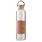 Sunkey 32 Oz Glass Water Bottle With Time Marker - Bamboo Lid, Neoprene Sleeve, BPA Free, Reusable For Gym & Travel