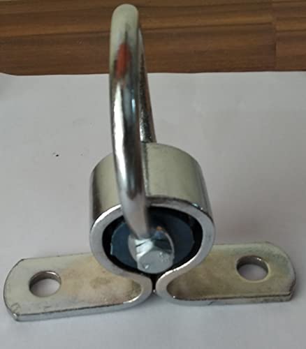 Q1 Beads 1 Pcs Swing Jhula Kada Ring Swing Hook with 4 Inch Pin Fasteners(2) - Heavy Duty(Chrome,Round) - Metal