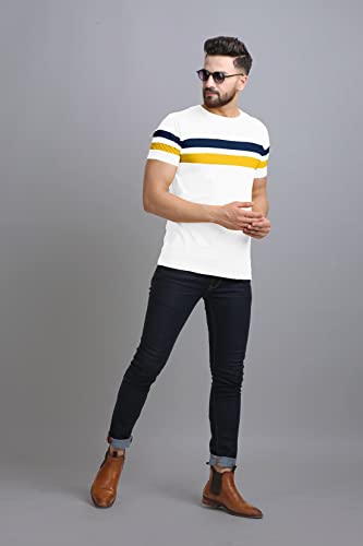 Image of AUSK T-Shirt for Mens Double Stripes on Chest