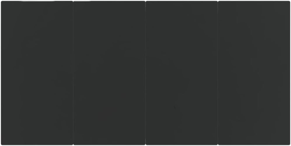 BOWERY HILL Rectangular Powder-Coated Steel Outdoor Dining Table, Black Finish, 63 x 31.5 in, Tempered Glass Top, Seats 6, Modern Garden or Patio Table for Balcony or Terrace Use