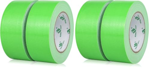 Image of BOMEI PACK Green Duct Tape, Heavy Duty Strong Industrial Grade Color Duct Tape 9.0 mil x 1.88inch x 30yds for Packing and Repairing (Pack of 2)