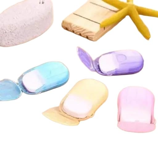 Paper Washing Hand Bath Clean Scented Slics Outdoor Travel Sheets Disposeble Soap Portable Mini Paper Soap || Paper Soap Strips for Travelling Handwash (4 PCS)(Multicolor) AAD-P601-image-35