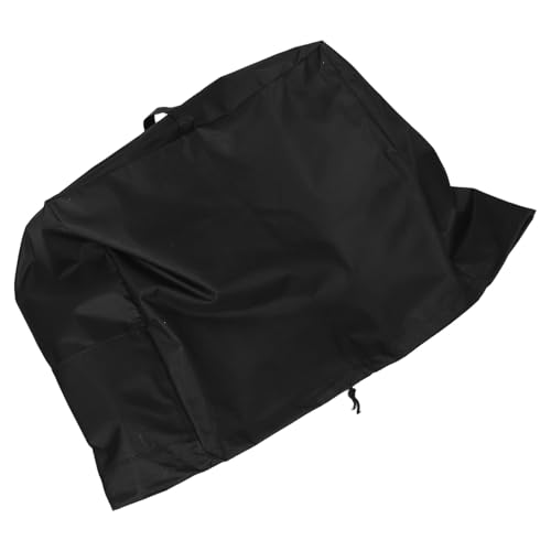 UTHCLO Copertura Antipolvere Nera per da Cucina Grande con Tasca Porta Accessori Ventilata e Adatta per Piccoli Elettrodomestici da Cucina su Piano di Lavoro