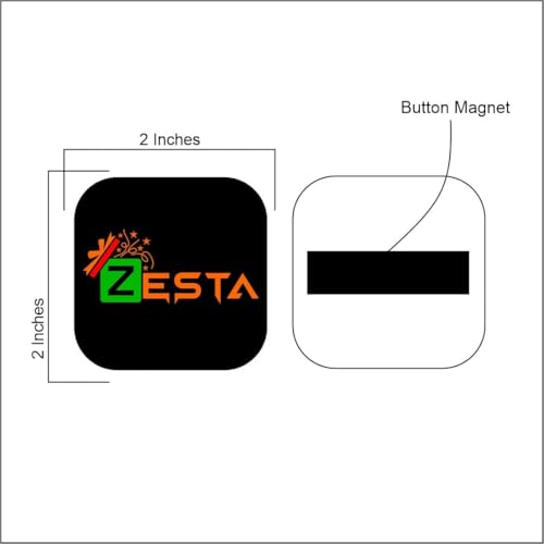 Image of Zesta Magnetic Name Apparel Pin for Uniform Shirt | Customised Magnetic Badge for Employees, Doctors, Staff | No Pin Name Plate for Office, School, Hospital