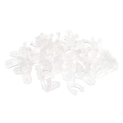 Delight 100Pcs 1/2" 13Mm Clear Pvc Led Rope Light Holder Wall Mounting Clips Accessories Acc Standard Size #TOP4