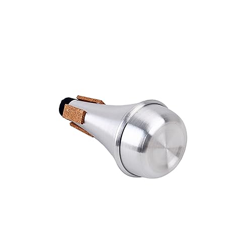 Generic Practice Trumpet Mute for Beginners Silver Trumpet Straight Cup Mute Softwood Pad Ca109 Accessory